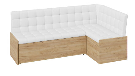 Кухонный уголок со спальным местом Форест, Дуб крафт золотой/Кожзам белый 