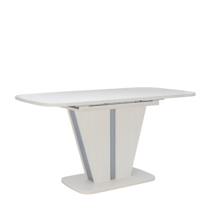 Стол раздвижной Бари, Бодега белый/серый 