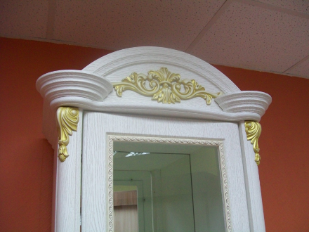 Шкаф с часами Да Винчи, Белый 