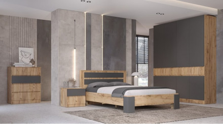 Стол туалетный Ленора, Дуб вотан/Графит 