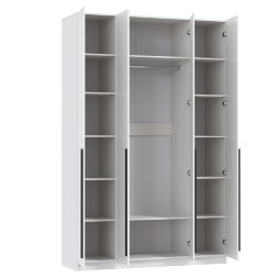 Шкаф 4-х створчатый 67.09 Брандо, МДФ белый (h 248 см) 