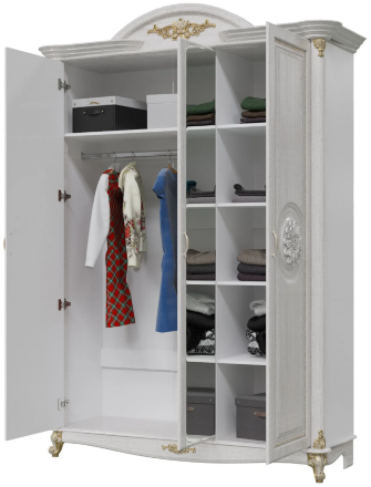 Шкаф 3-х дверный Да Винчи, Белый 