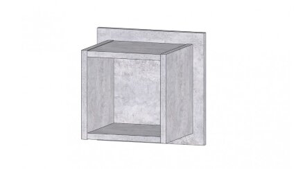 Полка квадратная Даллас, Цемент светлый 