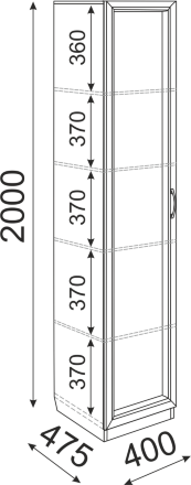 Шкаф-пенал Остин М03 