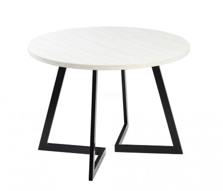 Стол раздвижной круглый Рим 1050 опора черная 