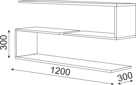Полки навесные Остин 3 (2шт) М18 