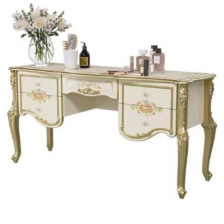 Стол туалетный Шейх, Слоновая кость/золото 