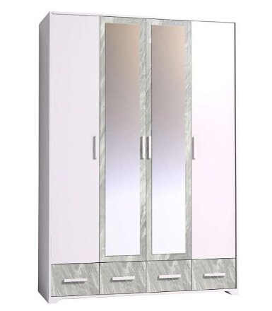 Шкаф для одежды и белья 555 Айрис, Статуарио 