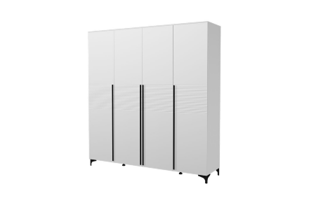 Шкаф 4-х дверный Брента, Белый 