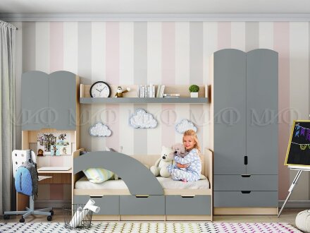  Стол с надстройкой Юниор-3, бриз 